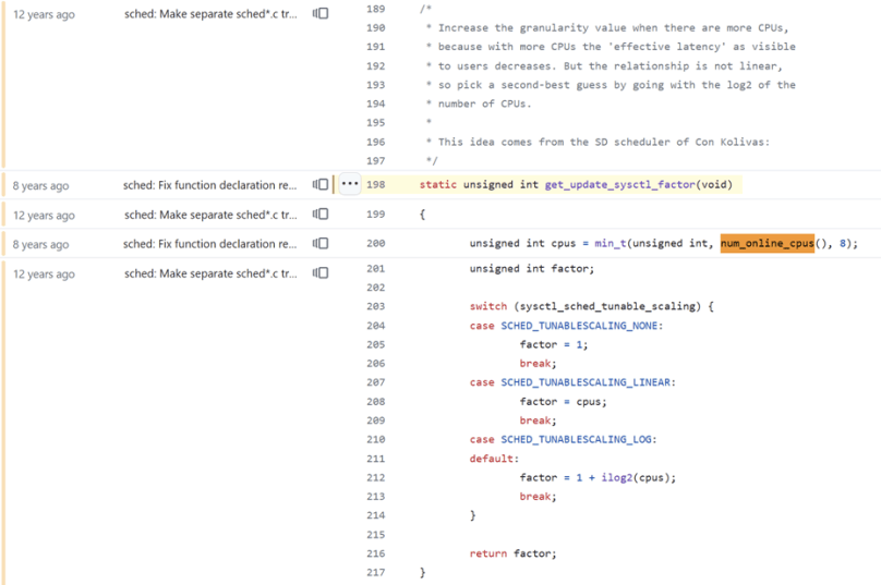 The Linux kernel scheduler has been accidentally hardcoded to a maximum ...